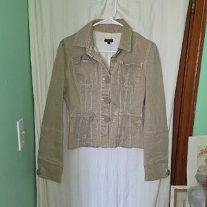 Vintage Y2k Stretchy Cropped Denim Jacket